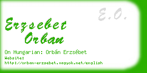 erzsebet orban business card