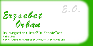 erzsebet orban business card